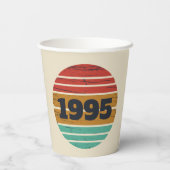 3パーソナライズされたヴィンテージ30歳の誕生日パーティー 紙コップ (裏面)