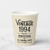 3パーソナライズされたヴィンテージ30歳の誕生日パーティー 紙コップ (正面)