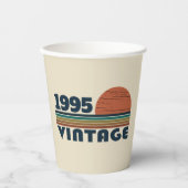 3パーソナライズされたヴィンテージ30歳の誕生日パーティー 紙コップ (正面)