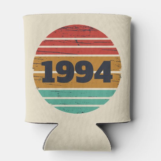 3パーソナライズされたヴィンテージ30歳の誕生日パーティー 缶クーラー (裏面)