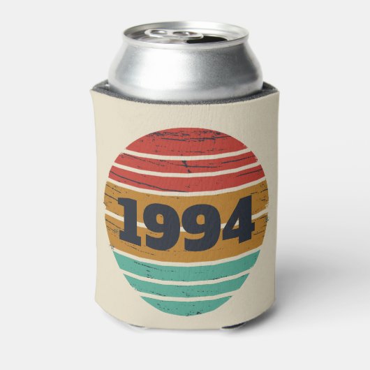 3パーソナライズされたヴィンテージ30歳の誕生日パーティー 缶クーラー (缶裏面)
