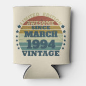 3パーソナライズされたヴィンテージ30歳の誕生日パーティー 缶クーラー (正面)