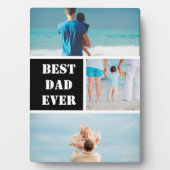 3パーソナライズされた写真コラージュ最高のパパ贈り物P フォトプラーク (正面)