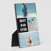 3パーソナライズされた写真コラージュ最高のパパ贈り物P フォトプラーク (側面)