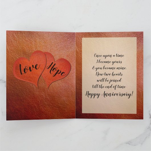 3パーソナライズされた年結婚記念カード カード (内部)