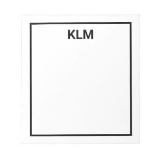 3パーソナライズされた文字モノグラムメモ帳 ノートパッド