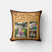 3パーソナライズされた枚の写真と文字 クッション (正面)