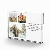 3パーソナライズされた枚の写真のコラージュと引用文のフォトブロック フォトブロック (右)
