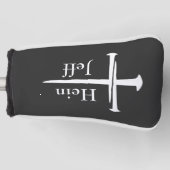 3パーソナライズされた爪、 ネイルホワイトクロスクリスチャン ゴルフヘッドカバー (正面)