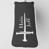 3パーソナライズされた爪、 ネイルホワイトクロスクリスチャン ゴルフヘッドカバー (回転90)