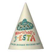 3パーソナライズされた – エスタボーイズのメキシコ誕生日パーティー パーティーハット (正面)