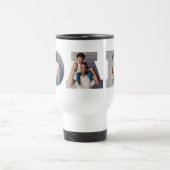 3パーソナライズされた – 写真「パパ」切り出しタイポグラフィ トラベルマグ (中央)