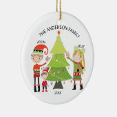 3パーソナライズなクリスマスのオーナメントのユニークな系列 セラミックオーナメント (右)