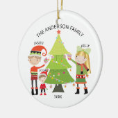 3パーソナライズなクリスマスのオーナメントのユニークな系列 セラミックオーナメント (左)
