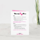 3パーティーゲームレトロ人形ピンク誕生日ガールズ カード (裏面)