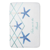 3ヒトデ&ライモダンンエレガントビーチカスタム バスマット (正面縦)