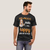 3ビーグルが私を幸せにしてくれる Tシャツ (正面フル)