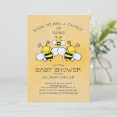 3ビーベイビーシャワー招待状 招待状 (スタンド正面)