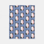 3ピグユーモアのあるイヤー誕生日選択カラーフリース フリースブランケット (正面)