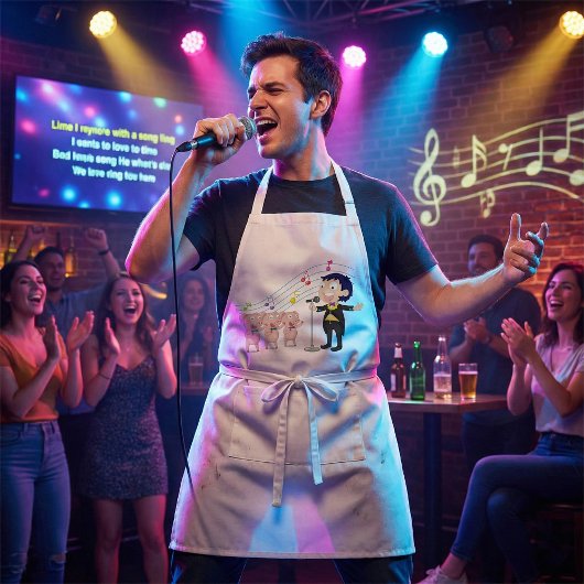 3ピッグ合唱団で歌う少年 スタンダードエプロン