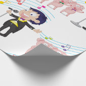 3ピッグ合唱団で歌う少年 ラッピングペーパー