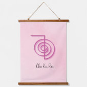 3ピンクウスイ霊気シンボルのセット – CKR、SHK、HSZSN 吊り下げ型タペストリー (正面)