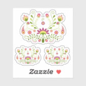 3ピンクメキシ伝統的コフローラ シール (シート)