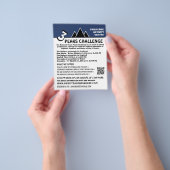 3ピークの挑戦、登山の企業の広告 チラシ (手)