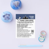 3ピークの挑戦、登山の企業の広告 チラシ (シングル)