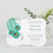 3ピーコックフェザーズウェディング招待状 招待状 (スタンド正面)