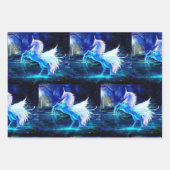 3ファンタジーペガサスユニコーン誕生日ギフト ラッピングペーパーシート (正面3)