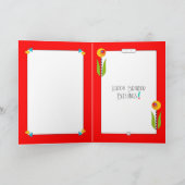 3フィボナッチフラワーズ誕生日 カード (内部)