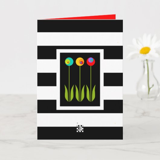 3フィボナッチフラワーズ誕生日 カード (小さな植物)