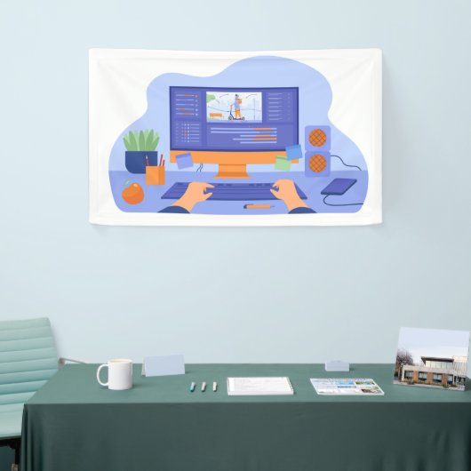 3フィート×5フィートのバナー 横断幕 (トレードショー)