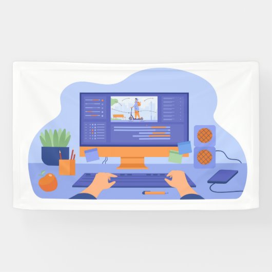 3フィート×5フィートのバナー 横断幕 (横)