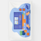 3フィート×5フィートのバナー 横断幕 (縦)