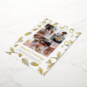 3フォトアコーンパターン季節のごあいさつ 箔シーズンカード (回転した状態)