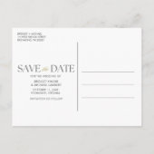 3フォトウェディング日付の保存 案内ポストカード (裏面)