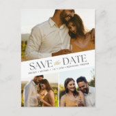 3フォトウェディング日付の保存 案内ポストカード (正面)