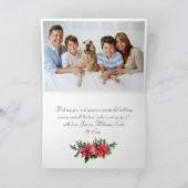 3フォトウォーターカラー赤（鳥）ショウジョウコウカンチョウクリスマス挨拶 シーズンカード (内部)