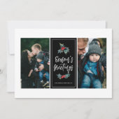 3フォトエレガントホリ絵を描ー |あいさつ文（黒） シーズンカード (正面)