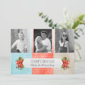 3フォトカラーブロッククリスマス シーズンカード (スタンド正面)