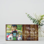 3フォトカントリーChristmas Warm Wishesヴィンテージ シーズンカード (スタンド正面)