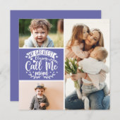 3フォトキッズcollage mom keepsake mothers day card (正面/裏面)