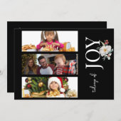 3フォトクリスマスカード – JOY シーズンカード (正面/裏面)