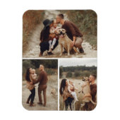 3フォトグパーソナライズされたリッドギャラリーコラージファミリー マグネット (縦)