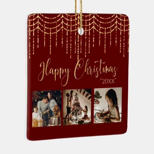 3フォトコラージガーランド素朴ライトセラミック セラミックオーナメント (右)