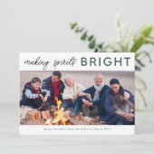 3フォトコラージクリスマスカードスピリッツ明るい シーズンカード (スタンド正面)