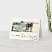 3フォトコラージファミリークリスマスカスタム シーズンカード (正面)
