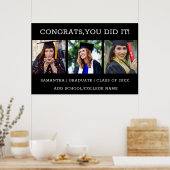 3フォトコラージュおめでとう2023年卒業 ポスター (キッチン)